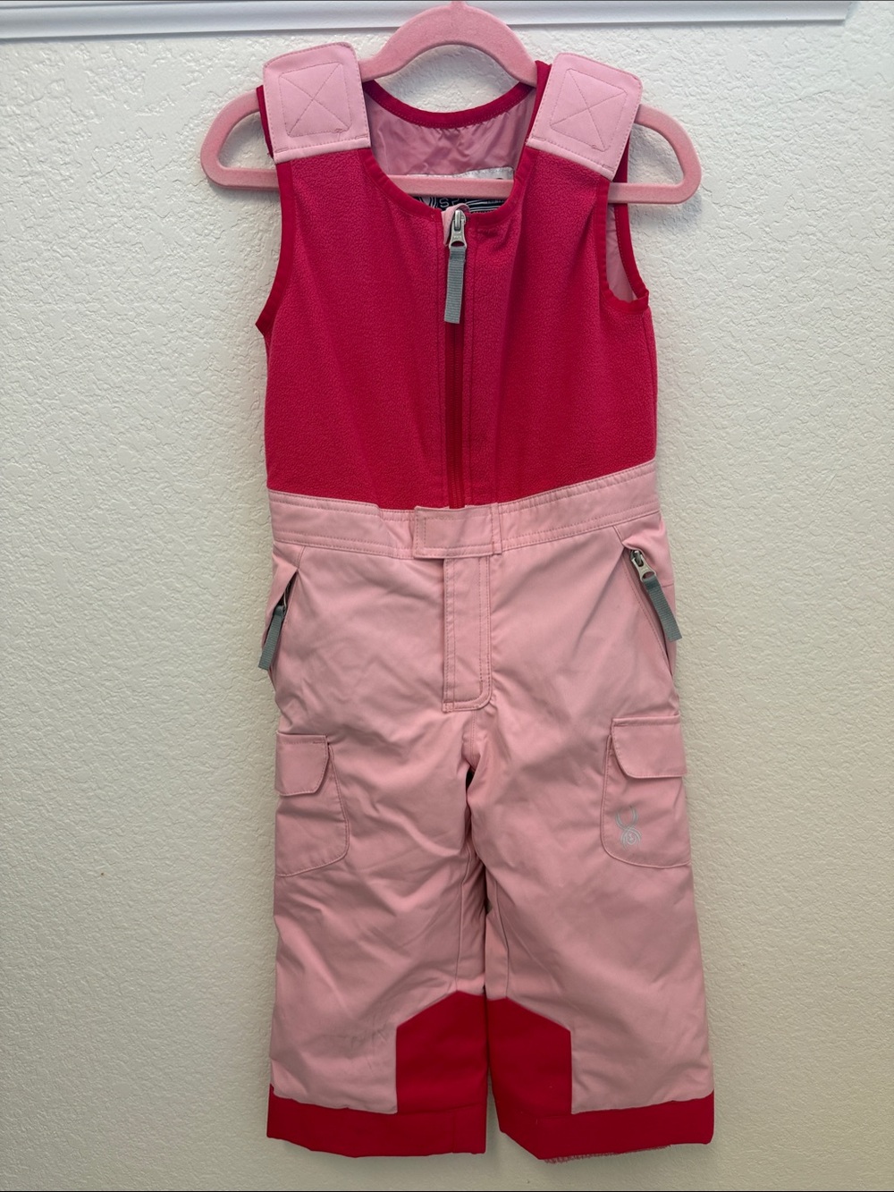 Pink Girls Snow Bib Spyder Size 4
